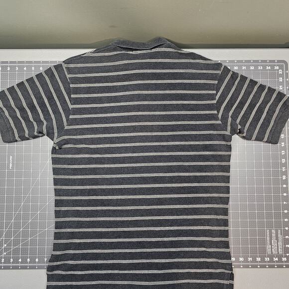 Vintage Polo Ralph Lauren Shirt Large Striped Gray Golf Preppy Casual Essential - Picture 5 of 8